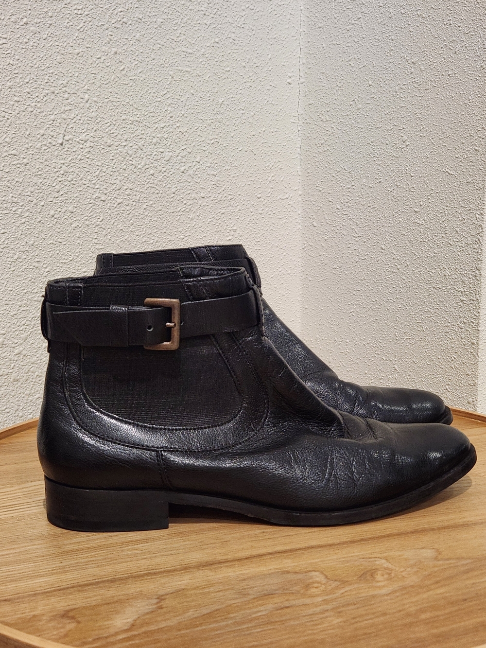 Cole Haan Classic Black Leather Ankle Boots - Picture 2 of 8
